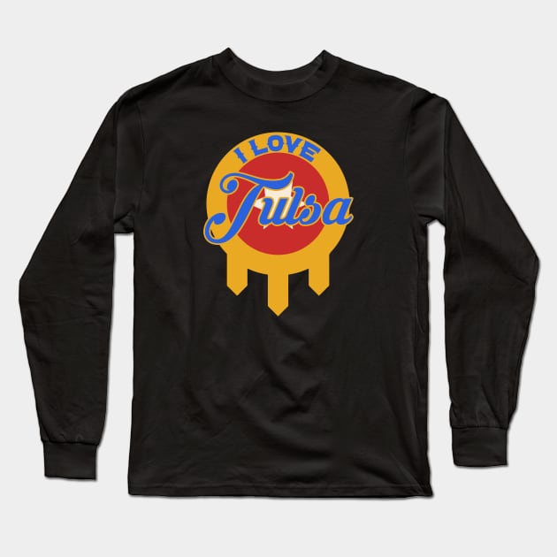 I Love Tulsa Flag Long Sleeve T-Shirt by SmartLegion